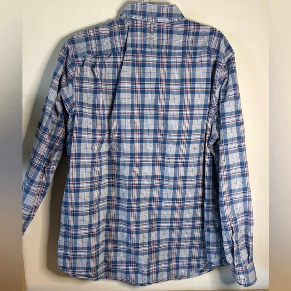 Banana Republic SLIM-FIT BOLD PLAID LUXE FLANNEL BUTTON-DOWN SHIRT size XL‎